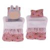 Popular Doll Bed With Flower Pattern Detachable Pillows And Sleeping Bag For Plush Dolls 17cm Plush Figure Doll Display