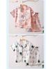 Kids' Cartoon Ice Silk Short Sleeve Pajama Set for Spring and Summer