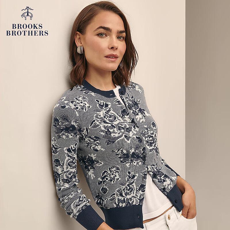 Женский вязаный кардиган Brooks Brothers из хлопка Supima с вышивкой S