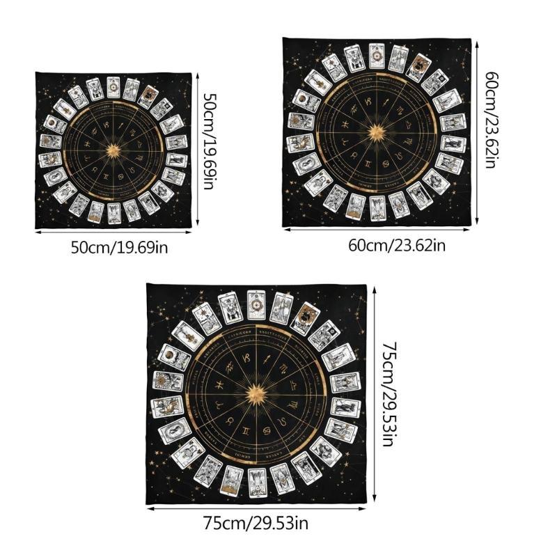 Square Flannelette Tarot Altar Cloth Board Game Pad Astrological Oracles Pad Table Cover Card Mat Divinations Tablecloth