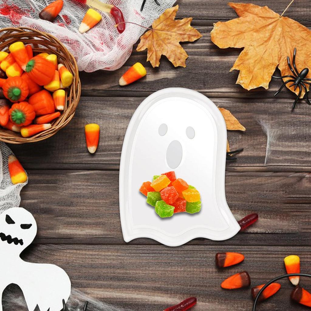 Halloween Candy Bowl Holder Dessert Candy Snack Plates Festive Platter Decorative Plate For Home Desk Holiday Table Party Food