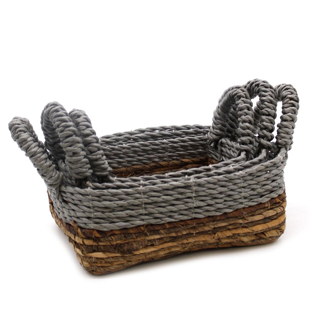 Square Banana Leaf Raffia Baskets Set of 3