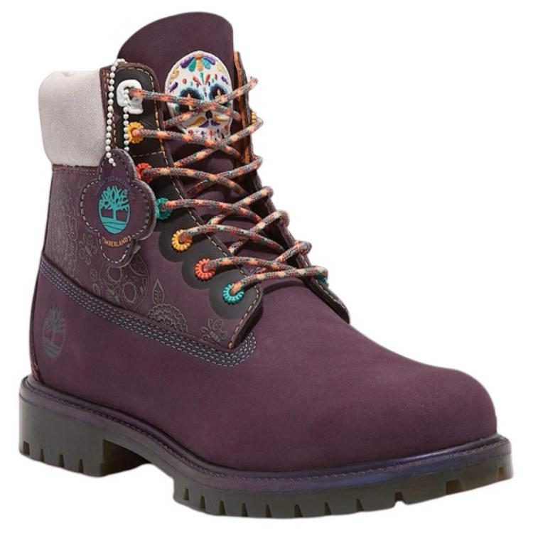 Timberland Stivale Heritage Premium Impermeabile 6 Pollici Dia De Muertos Uomo Sneakers Viola Viola Scuro TB0A41MW-EJJ
