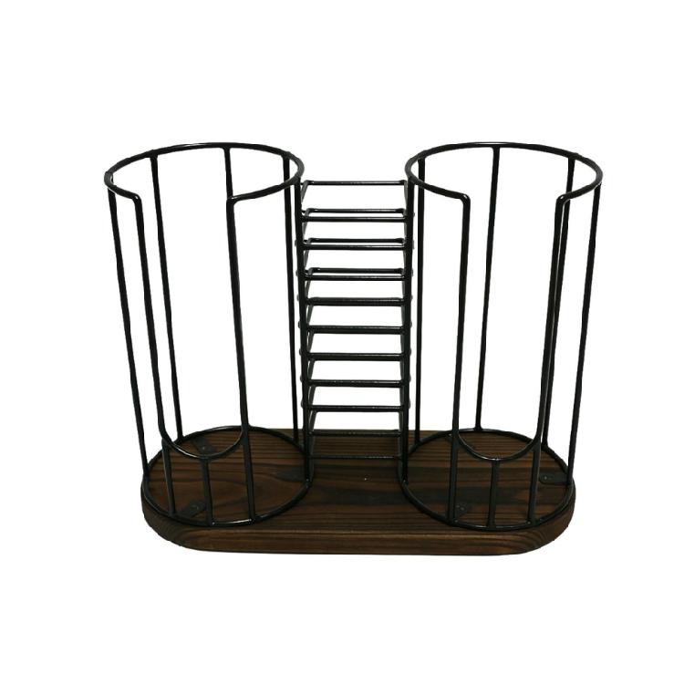 Modern Cup Stand With Wooden Factors Appropriate For Storing Mugs Tea Sachets And Coffee Items
