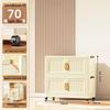 70-90cm No-Install Folding Storage Cabinet for Home, Living Room, Bedroom, Multi-layer Wardrobe, Sundries Organizer.
