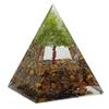 Baum des Lebens, Peridot und Tigerauge Kristall, Heimschutzstein Pyramidenkristall,