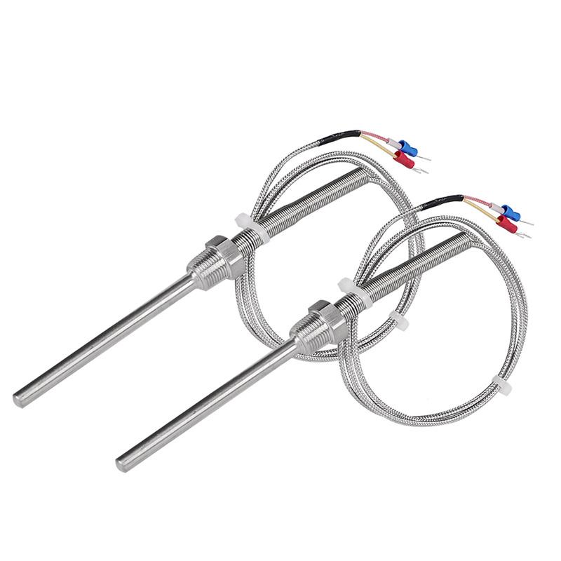 1300 °C Hochtemperatur-Sensor Gewinde PT3/8'' 10cm Edelstahlsonde K-Typ Thermoelementrohr Temperaturregler