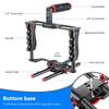 NEEWER Camera Video Cage Filmmaking Kit, Aluminum Alloy, with Top Handle/Dual Hand Grips/2 X 15mm Rods, Compatible with Fujifilm and Other DSLR Camera