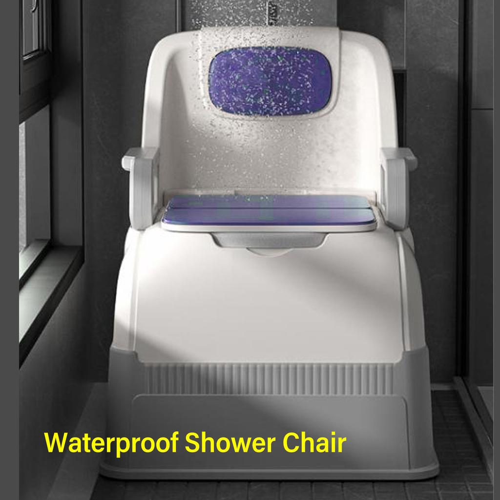 Bedside Commode Toilet with Detachable Armrests Portable Moible Odorless Soft Seat Solid Toilet for Elderly Pregnant Women