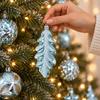 Feiertags-Kugel-Sortiment, 40-teilige Sammlung mit gemischten Oberflächen für Weihnachtsbaum, Kaminsims, Fensterbank und Veranda-Dekorationen