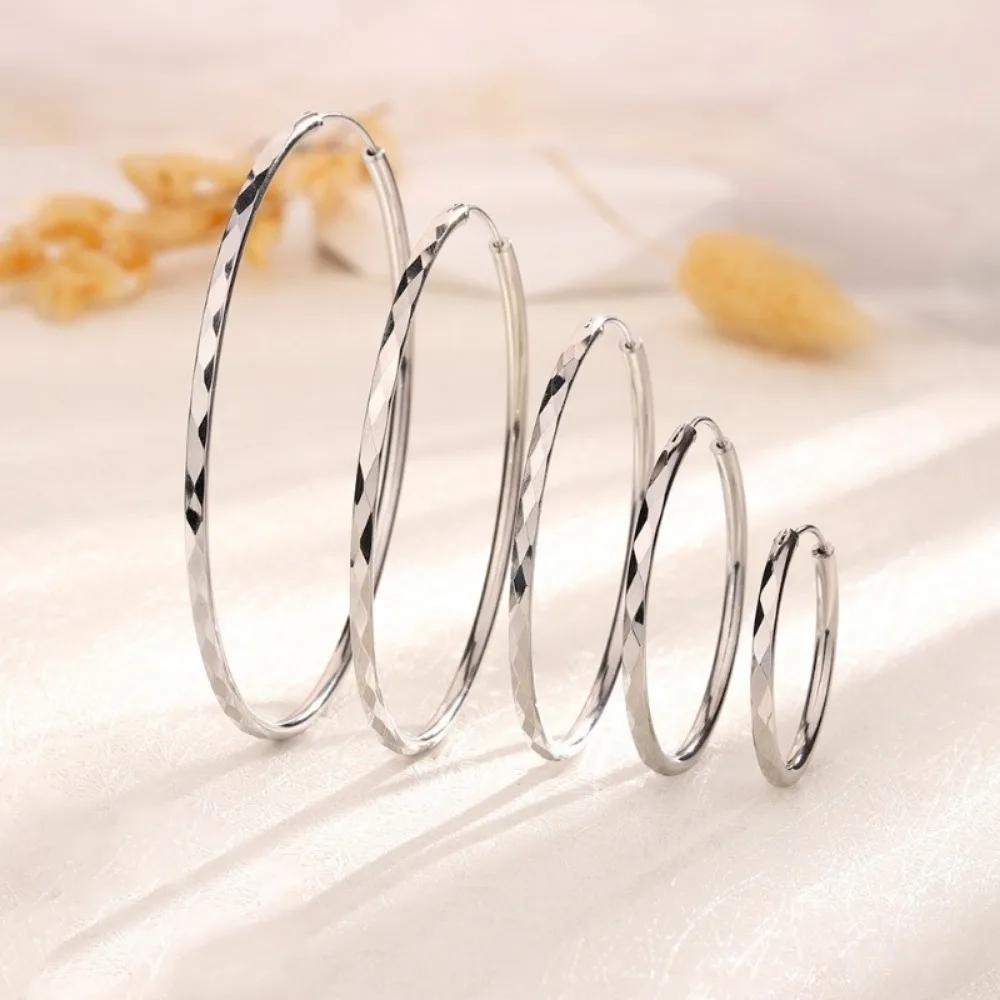 Women's Round Earring, New Collection  Big Hoop Earrings Fashion Women Zircon