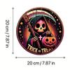 Halloween Door Hanging Sign Round Front Door Decorations Decorative Wooden Door Sign Vintage for Window Wall Decor