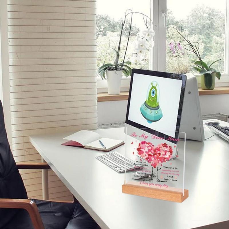 Acrylic Desk Plaque Decor Sign Birthday Mother's Day Gift for Mum from Daughter