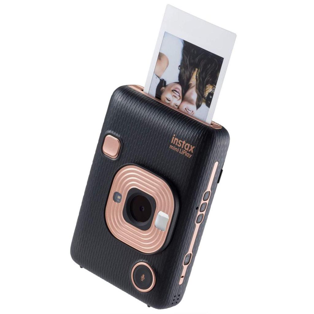 Instax Mini LiPlay Hybrid Instant Photo Camera and Printer with LCD Screen and Mini Film Elegant Black 2-in-1 2.7-inch Form,