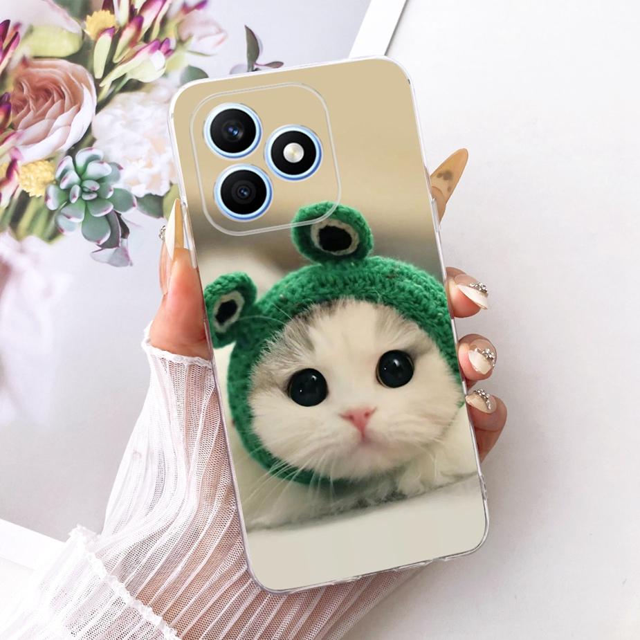 For Honor X8d 4G Case Beautiful Girl Peacock Painted Cover Soft Silicone Phone Case For Honor X8d X 8d HonorX8d 4G Fundas Bumper