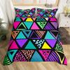 Geometric Shape Triangle Pattern Duvet Set Three-Piece Set