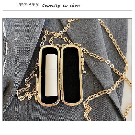 Fashion Mini Chain Decorative Bag PVC Mouth Red Bag High Quality Pen Case Women'S Hand Bags