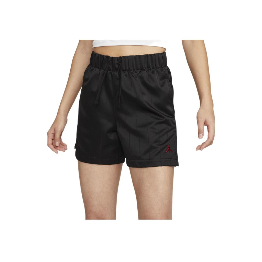 Jordan Heritage Embroidered Logo Sports Training Running Shorts Women Bottoms Black DO5018-010