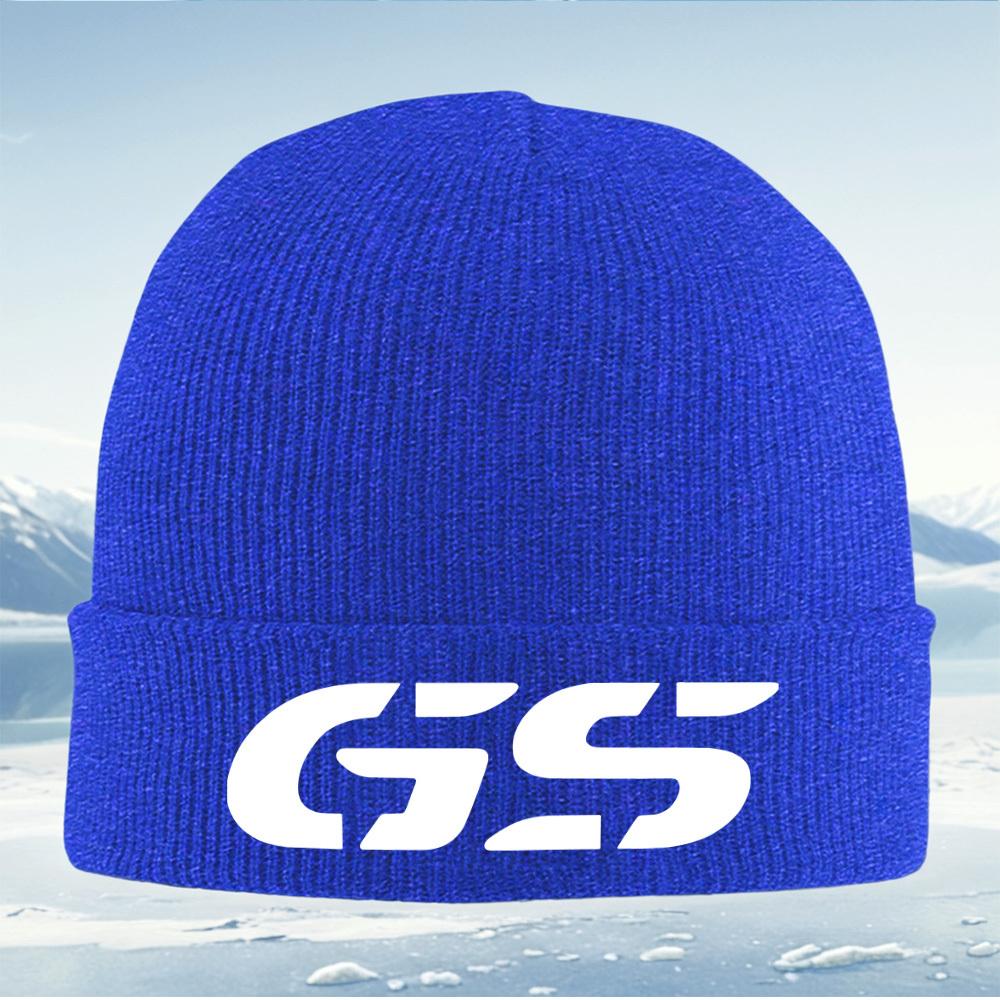 White GS Modern Bold Logo Men Women Unisex Knitted Hat Beanie Pullover Cap Winter Thermal Warm Christmas Outdoor Cycling Hiking