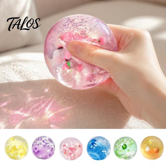 Stress Relief Toys Clear Ball Fidget Toy, Anxiety Squeeze Slow Rebound Transparent Toy for Home Office School