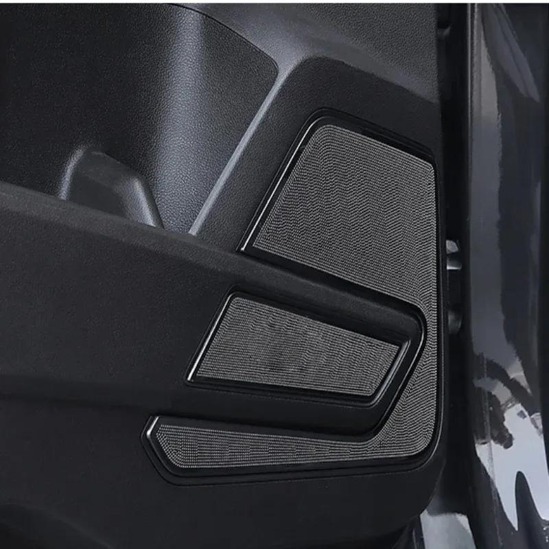For VW Volkswagen Atlas Teramont 2017- Interior Speaker Cover 4 Door Loudspeaker sound Pad Trim door handle bowl cover