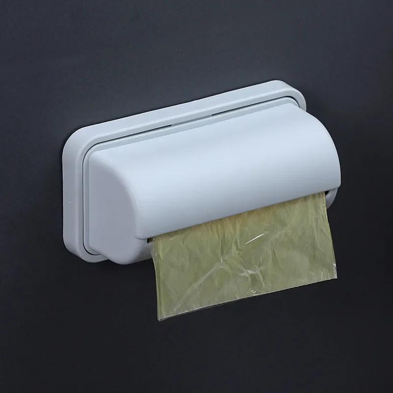 Garbage Bag Storage Box Wall Mounted Trash Bags Holder Simple Extraction Garbage Bag Dispenser Kitchen Toilet Organizer Case