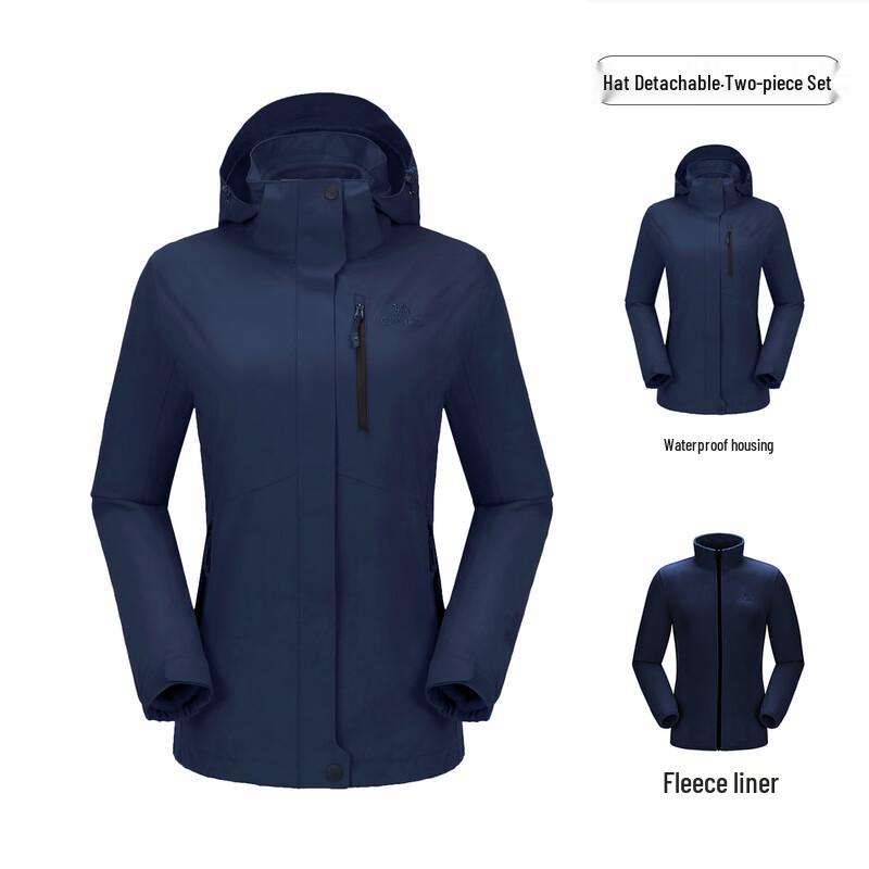CAMEL Women s 3-in-1 Fleece Lined Outdoor Jacket L