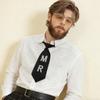 Cravată Cămașă Cataramă Reglabilă Curea de Gât Versiune Scurtă Litere Strălucitoare MR MRS Cravată Petreceri Accesorii Cuplu Romantic