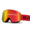 Ski goggles for men and women, adult-sized, with cylindrical lenses, double-layered anti-fog and windproof design, and a clip-on feature for