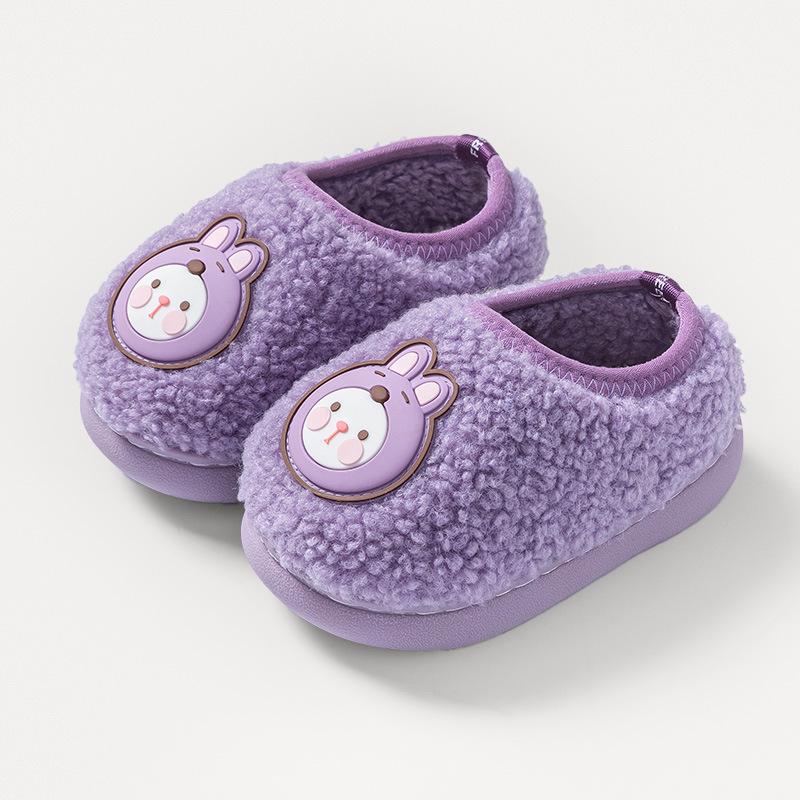 Dětské bavlněné boty, roztomilé zimní domácí boty pro chlapce a dívky, dětské kojenecké měkké podrážky, protiskluzové a teplé plyšové bavlněné boty