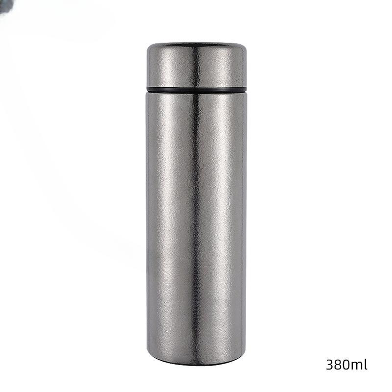 

Чашки из чистого титана для бизнеса для любителей мужчин и женщин. Двухслойные прямые чашки с изоляцией от протечек чая. 301-400ml серый