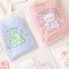 2pcs Clothing Storage Bag Travel Cartoon Children Transparent Clothing Zipper Bag Cute Thickened Frosted Bag Underwear Pouch