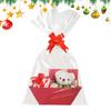 Christmas Baskets Empty Cardboard Red Pouch With Handles And Bows Christmas Holiday Baskets For Kids Adults Family Friends