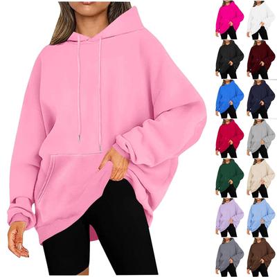 Moletons femininos, moletons grandes, manga comprida, casual, pulôver, moletom com capuz, tops