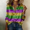 Women's Shirt Blouse Print Button Long Sleeve Casual Basic Shirt Collar Regular Top
