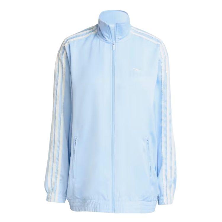 (WMNS) adidas Satin Ruffle Track Top Clear Sky Women s KC8811 L
