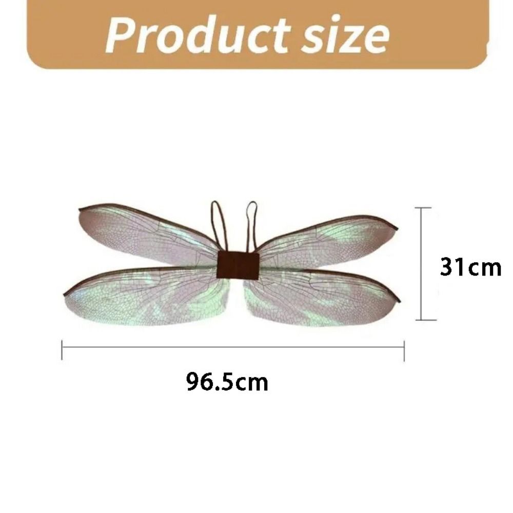 Criança Libélula Borboleta Asa Mulheres Menina Fadas Traje Acessório Nova Fada Anjo Asa