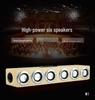 M1 Wooden Bluetooth Wireless Desktop Speaker with 6 Speakers and U Disk Support