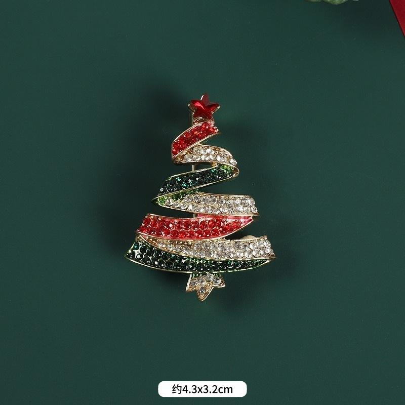 Weihnachtsbaum-Brosche neu trendy retro hochwertig Damenanzug Pullover Korsage exquisite Weihnachts-Pin-Accessoires