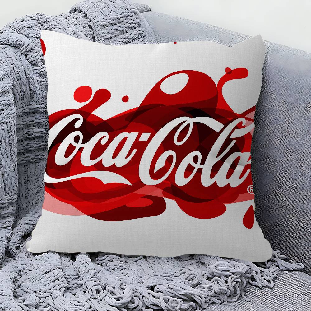 C-Cocas C-cola Vintage Logo Cushion Cover Polyester Sofa Cushions Decorative Throw Pillows Home Decoration Pillowcover