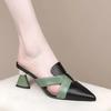 Women Fashion Black Pointed Toe High Quality Slip On High Heel Shoes Lady Elegant Summer Daily Party Heel Shoes Ab565