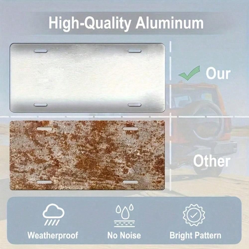 Raindrop Cat License Plate Frame Rustproof Aluminum Universal 5.9x11.8in Cute Fade-Resistant Car Accessory for Sedan Truck SUV