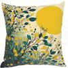 Home Decor Yellow Moon and Tree Pattern Decorative Pillow Pattern Cushion Cover Suitable for Sofa Bedroom Car Pillow Cover