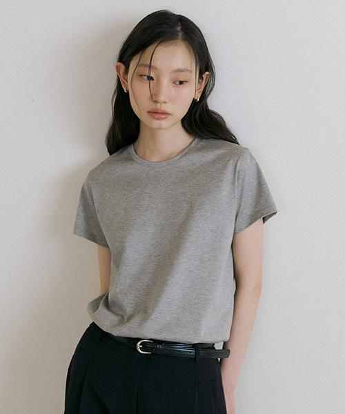 Lingseoul Essential Silket T-Shirts-Melange