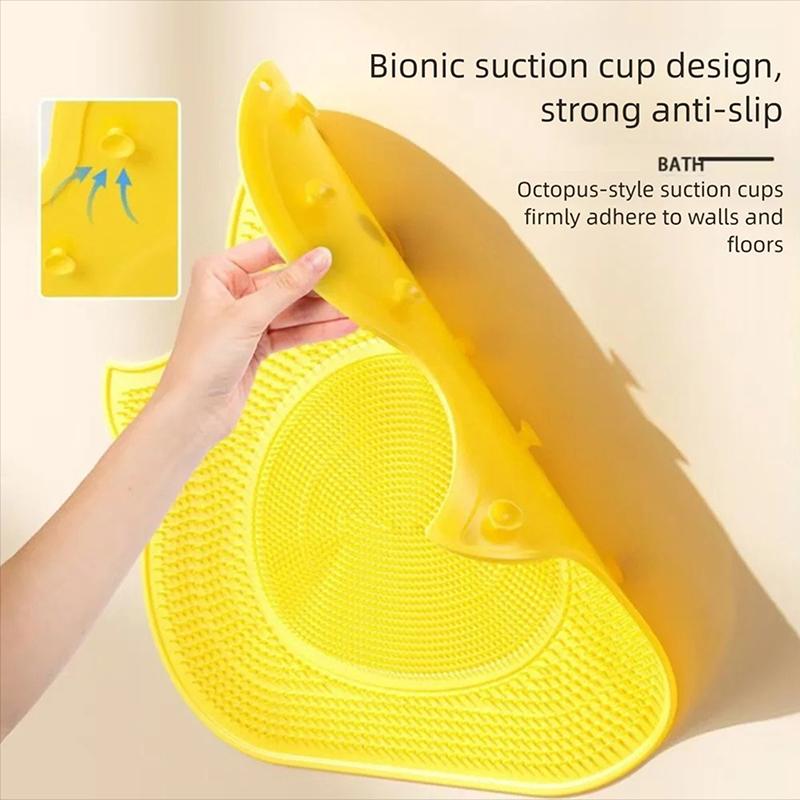 Silicone Foot And Back Scrubber Non-Slip Dirt Dead Skin Removal Massage Pad Brush Suction Cup Exfoliating Bath Pad Bathroom