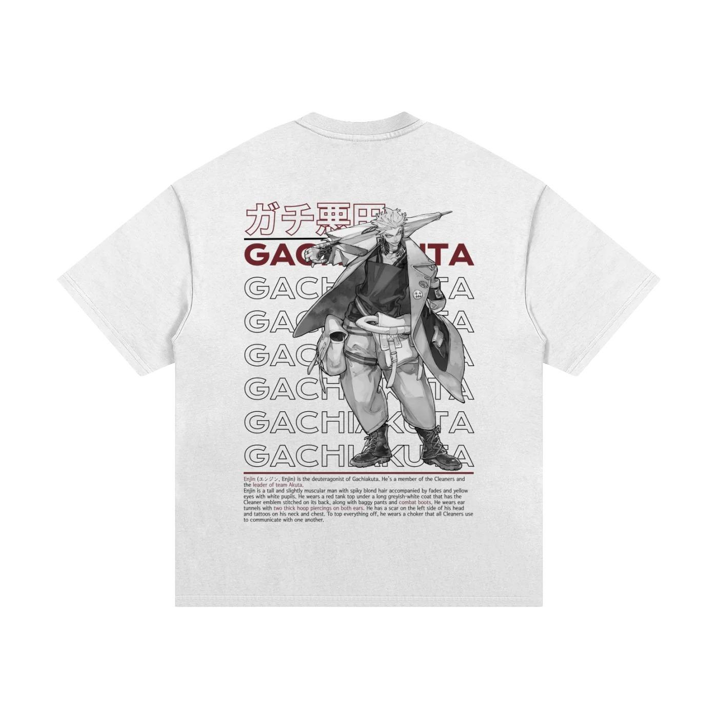

Gachiakuta Engine Cleaners Member Vintage Washed Oversized T-Shirt | Manga Streetwear Tee XXXL рожевий
