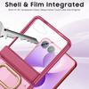 Luxury Ultra-thin Matte Skin Feel Ring Holder Case For Samsung Galaxy Z Flip 8 7 Bracket Tempered Glass Film Shockproof PC Cover