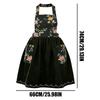 Cooking Apron Aesthetic Bib with Flower Pattern Kitchen Aprons with Pockets for Chef Dad Christmas Adult Baking Grilling BBQ
