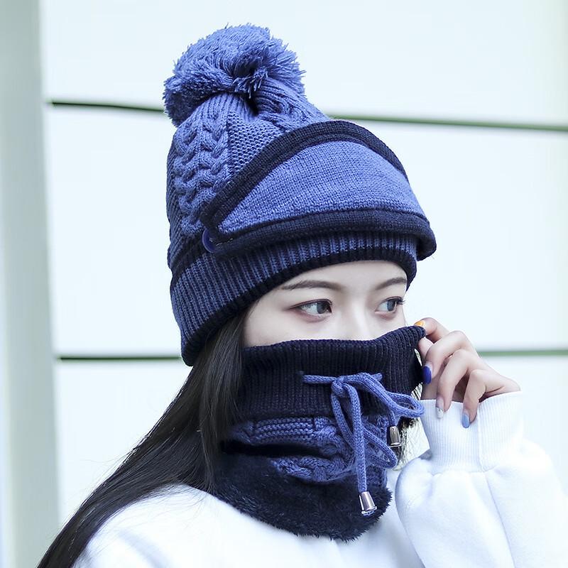 ZHENYUEQI Вязаный зимний набор: шапка, шарф, маска