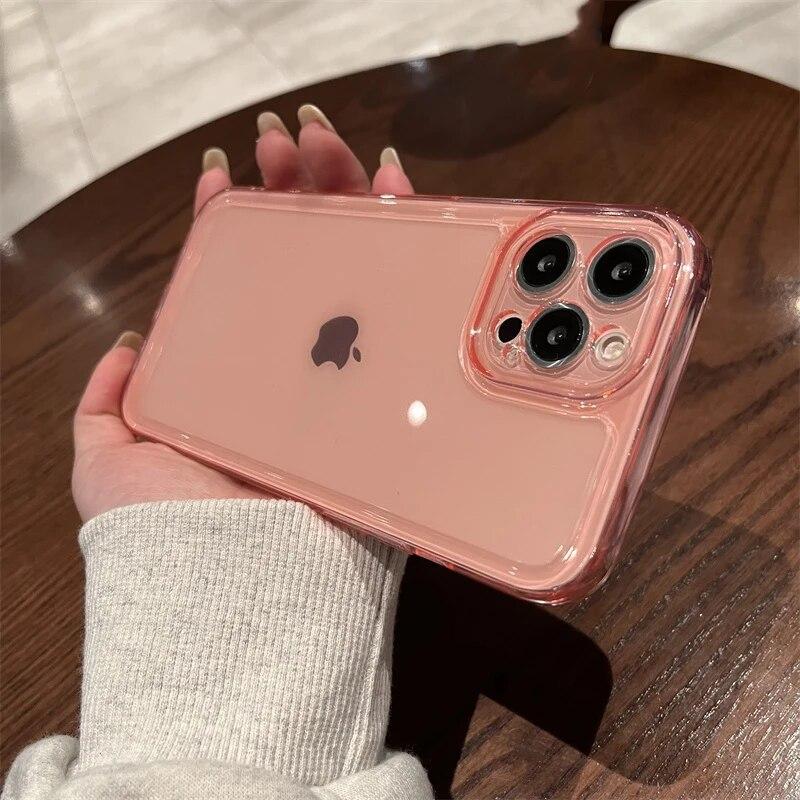 Anti-Knock Transparent Case for iPhone 15 14 Pro Max 13 12 11 X Xs Max XR 7 8 Plus SE 2020 2022 SE2 SE3 Soft Clear TPU Phone Back Cover Cases